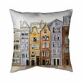 Fondo 26 x 26 in. Amsterdam Houses Hotel-Double Sided Print Indoor Pillow FO2793083